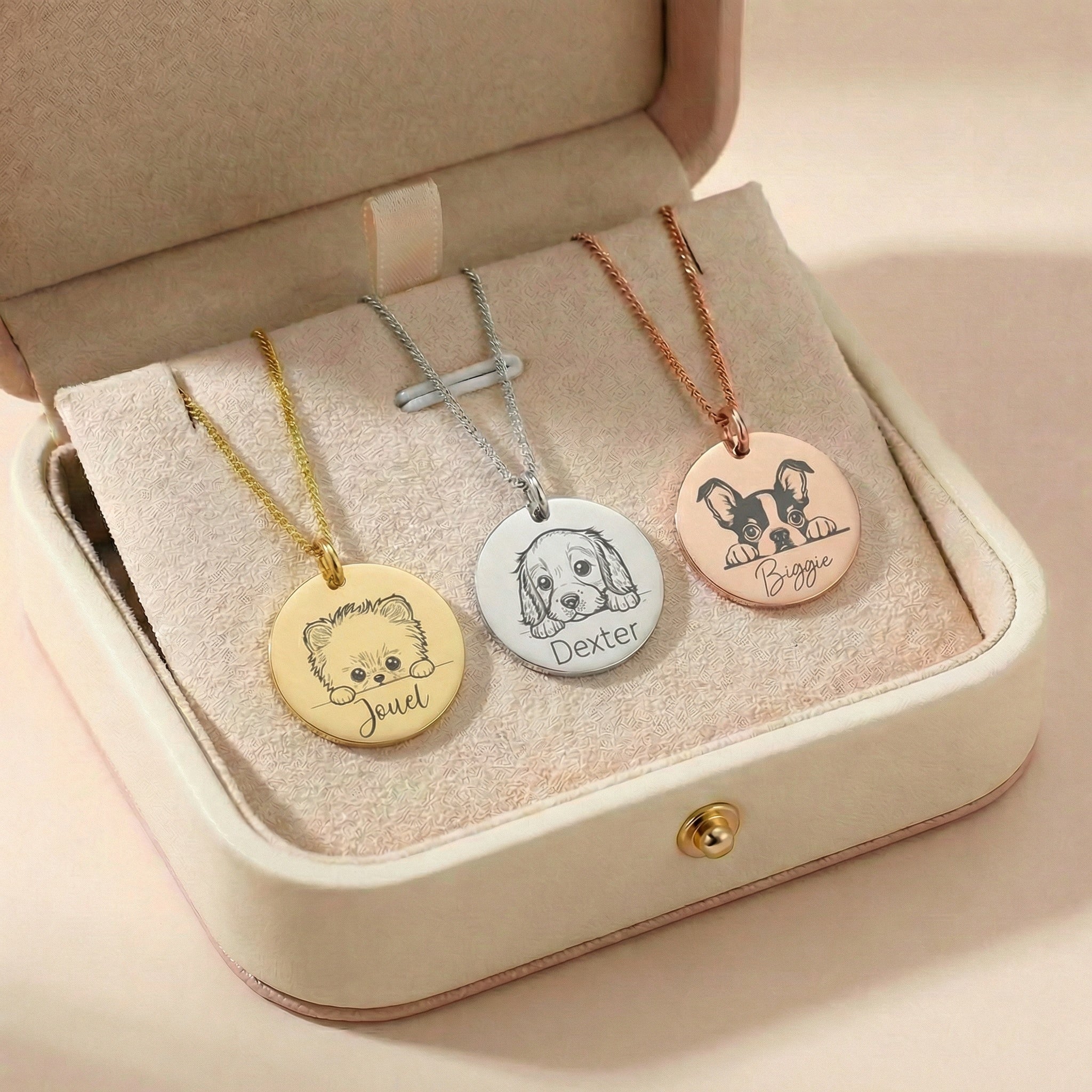 Egyedi Gravírozott Kutya És Név Nyaklánc