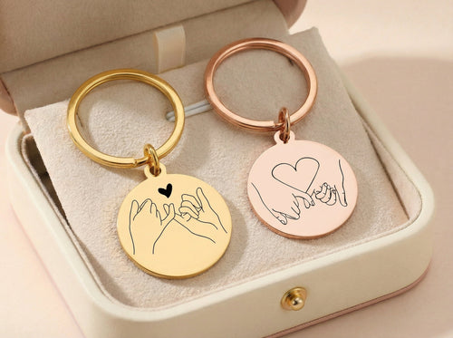 Egyedi gravírozott bff,páros pinkie promise kucsltartó