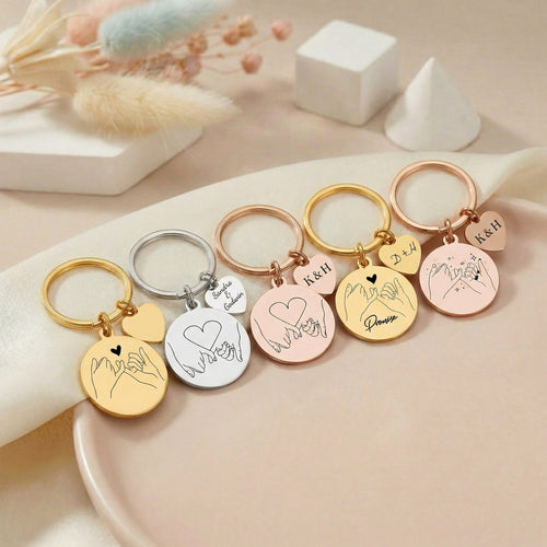 Egyedi gravírozott bff,páros pinkie promise kucsltartó