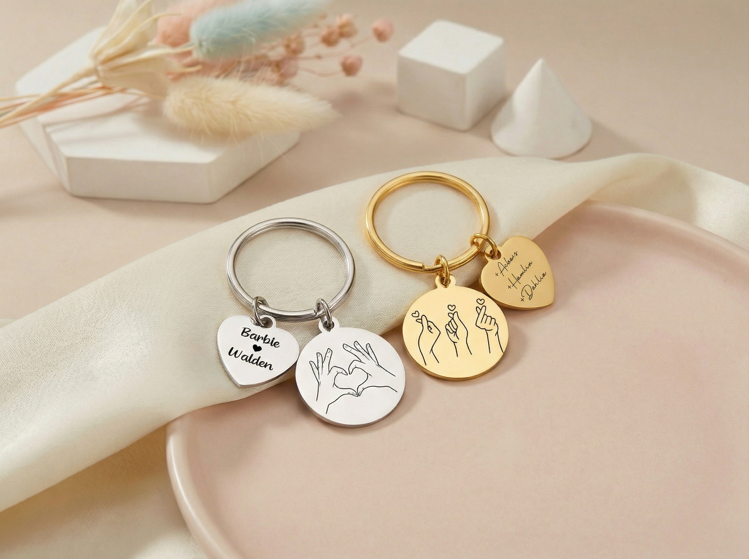 Egyedi gravírozott bff,páros pinkie promise kucsltartó