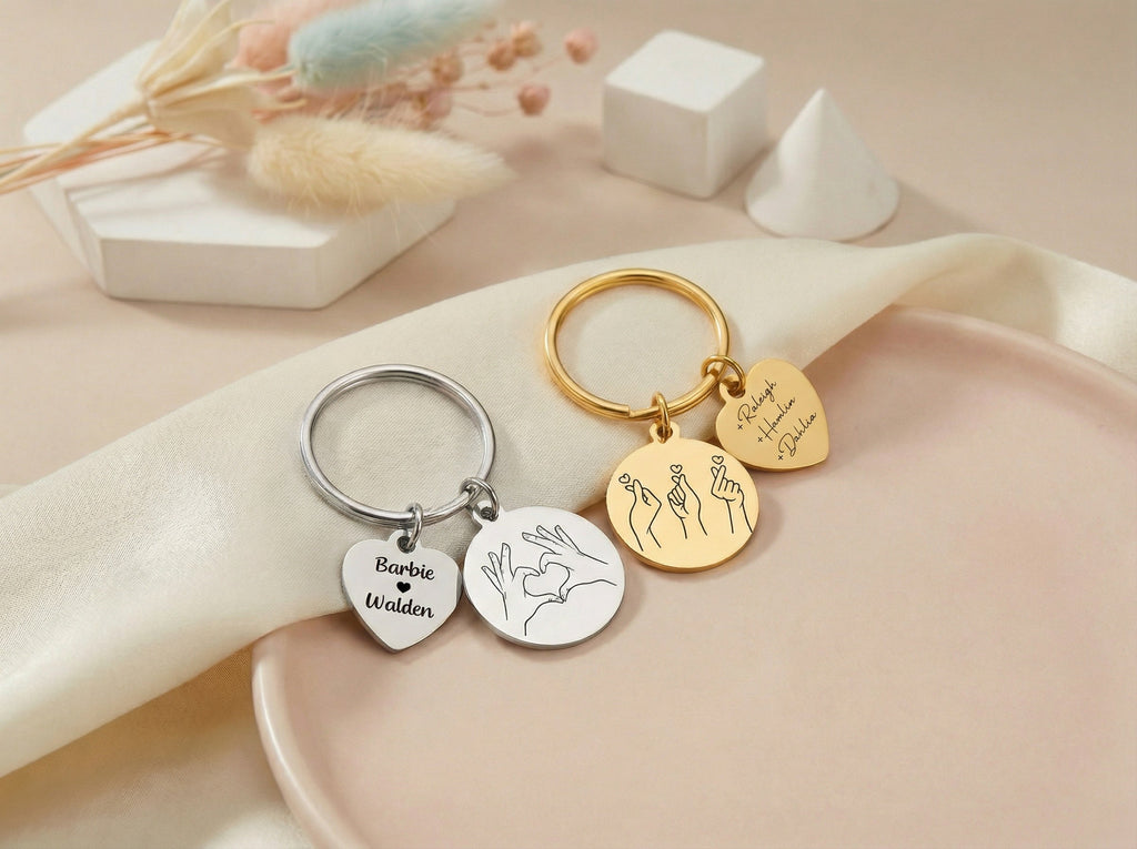 Egyedi gravírozott bff,páros pinkie promise kucsltartó