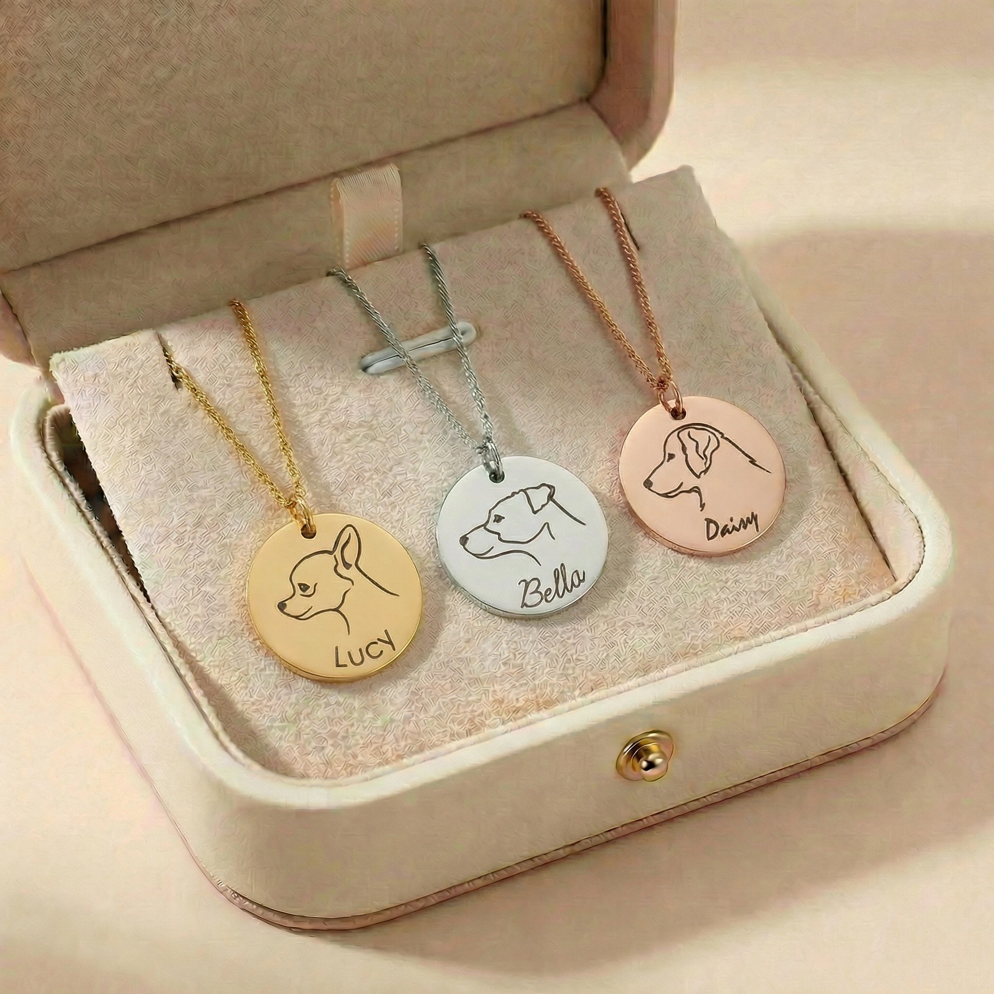 Gravírozható egyedi kutyás nyaklánc névvel