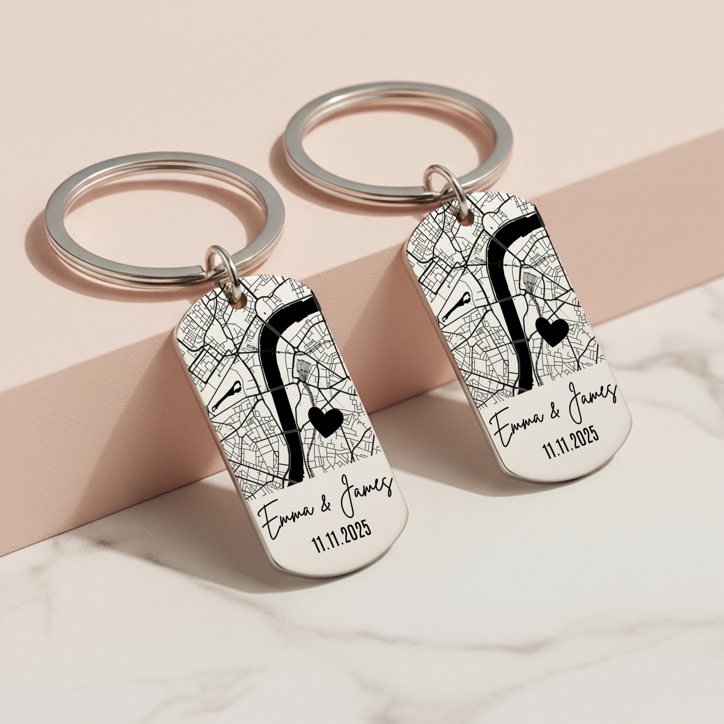 Egyedi gravírozható térkép kucstartó saját üzenettel,térképpel